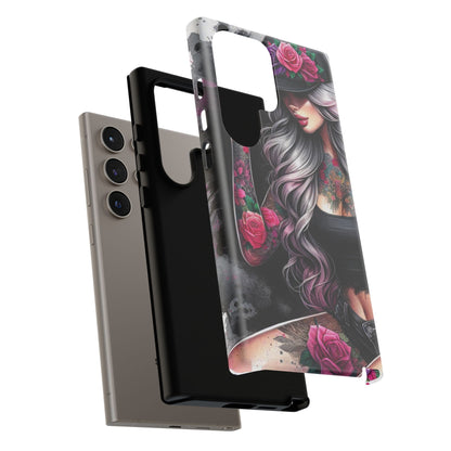 Ink & Roses – Edgy Floral Rebel Mobile Cover