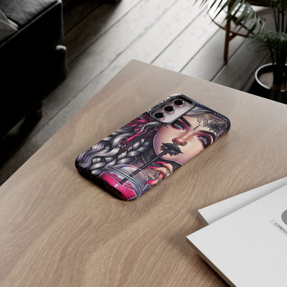 Icy Rebel – Silver Dreads & Edgy Street Chic Mobile Cover