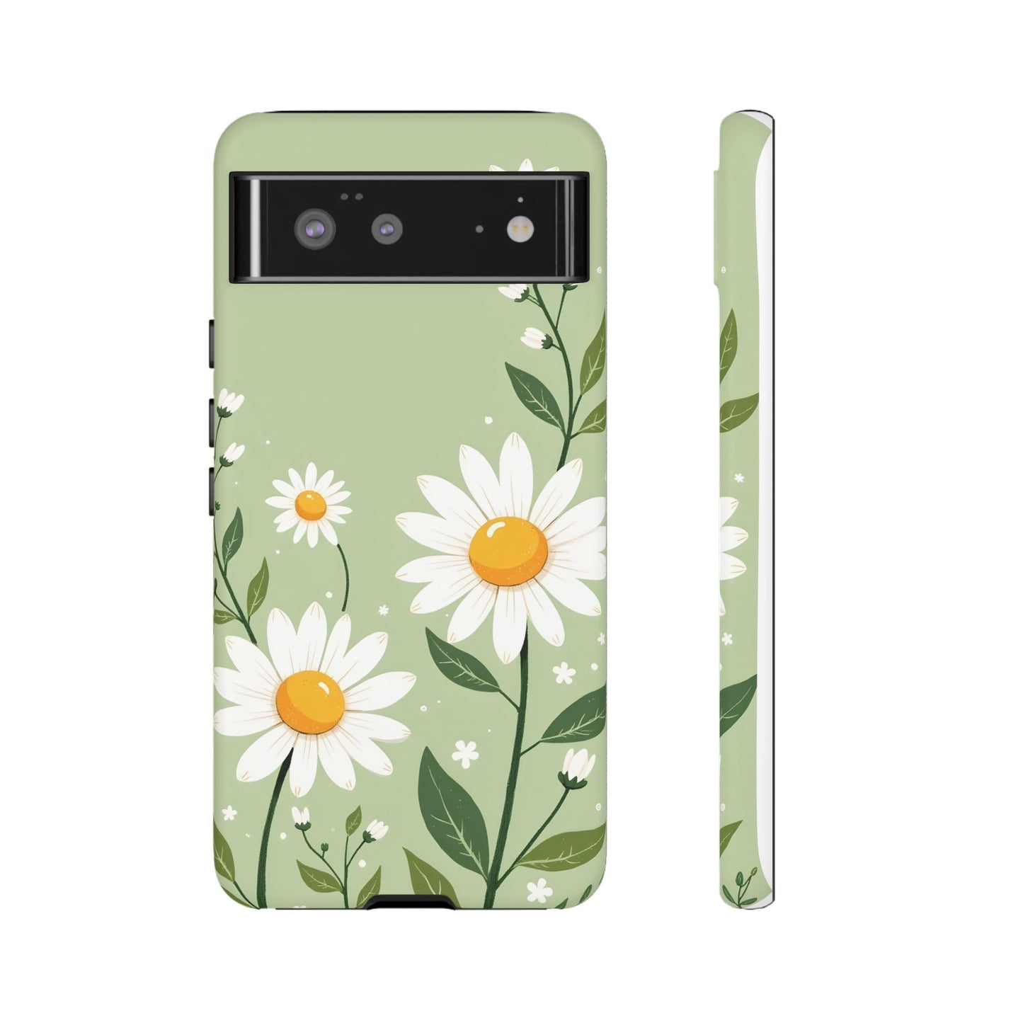Green Floral Case, Daisy Pattern Design, Iphone Case Design, Perfect Gift For Her