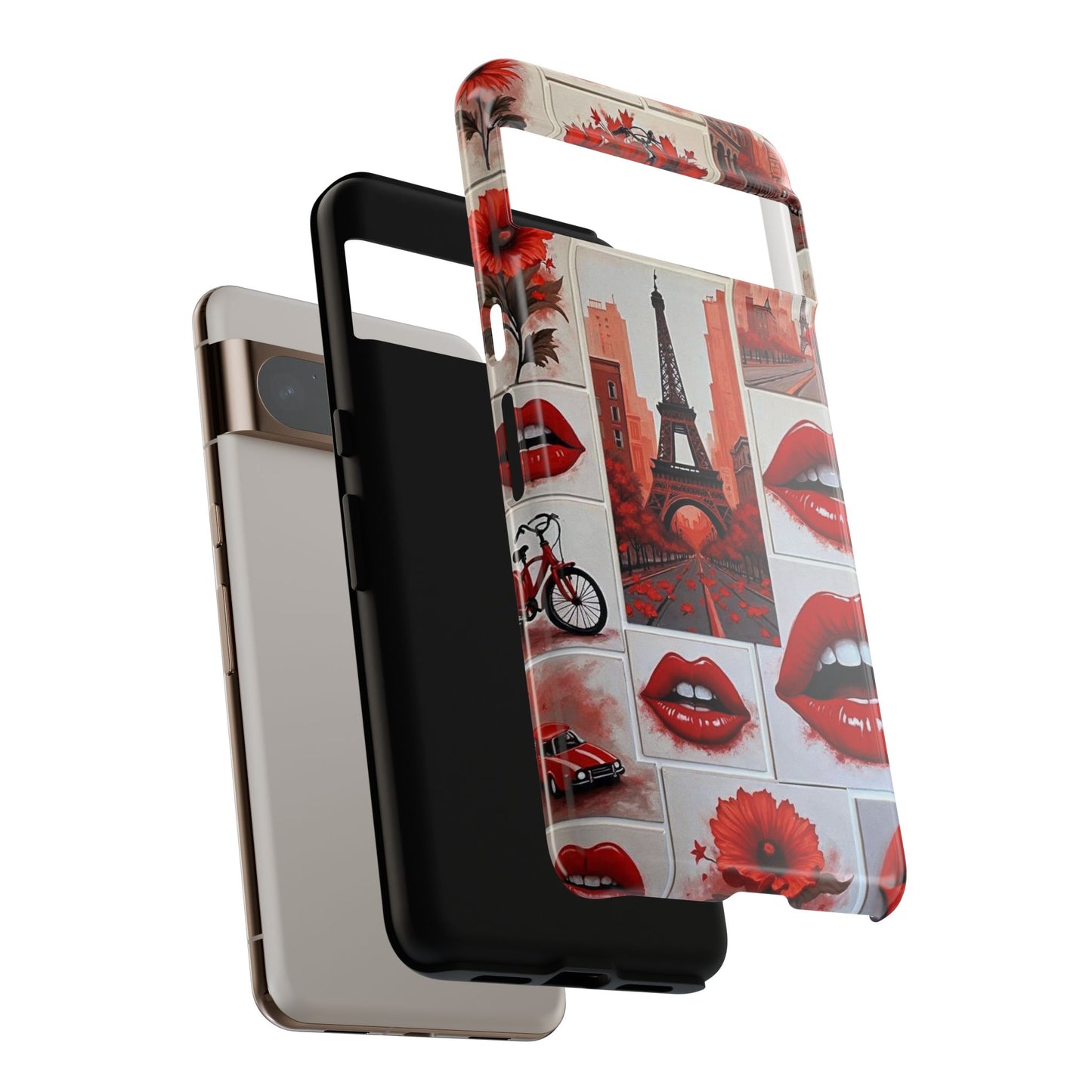 Red Lips & Eiffel Tower Phone Case