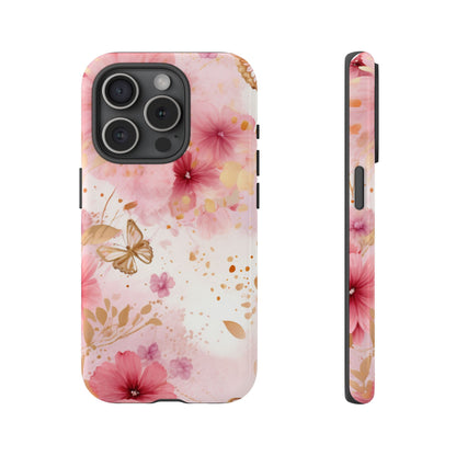 Blush Elegance Floral Mobile Case