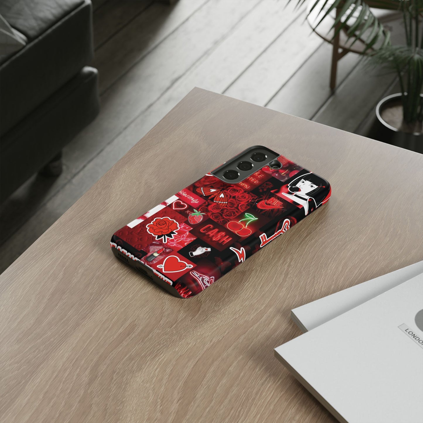 Red Pop Art Neon Vibes Phone Case