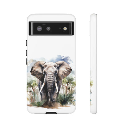 Majestic Watercolor Elephant Mobile Cover – Artistic Wildlife Design