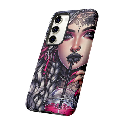 Icy Rebel – Silver Dreads & Edgy Street Chic Mobile Cover