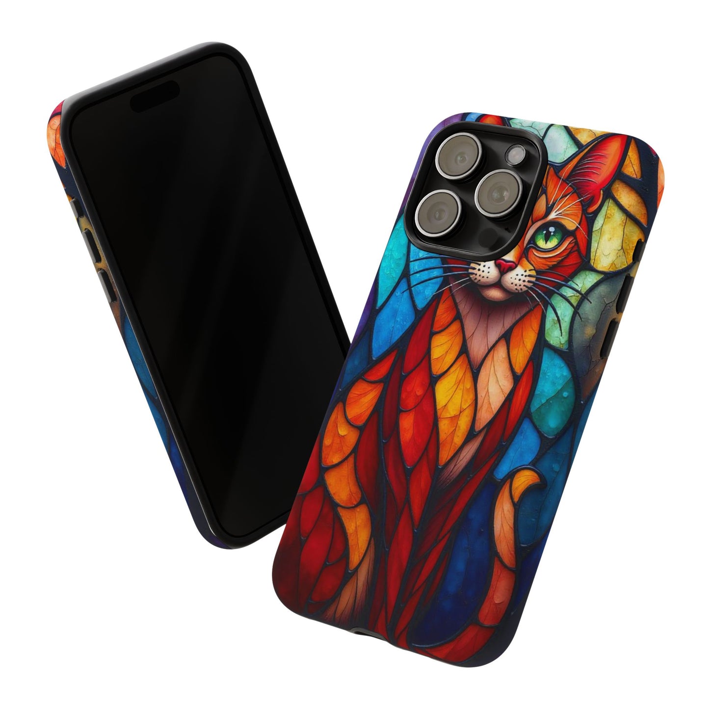 Geometric Cat: Colorful Abstract Portrait