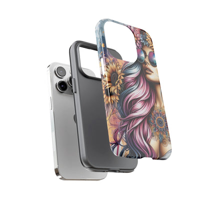 Bohemian Sunflower Queen – Retro Floral Fantasy Mobile Cover