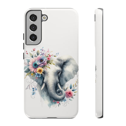 Floral Elephant Mobile Cover – Elegant Watercolor Art