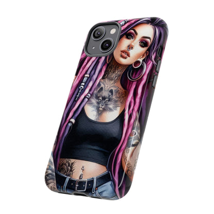 Tattooed Rebel – Gothic Cat Spirit Mobile Cover