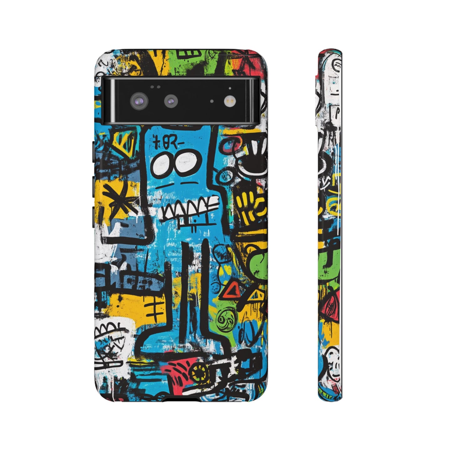 Basquiat Design Phone Case – Unique Street Art Protector - iPhone, Samsung & Google Pixel Cover - Artistic Painting Case,  Art Lover Gift