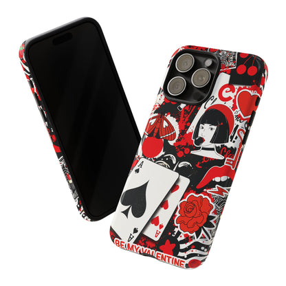 Bold Red & Black Ace Card Phone Case
