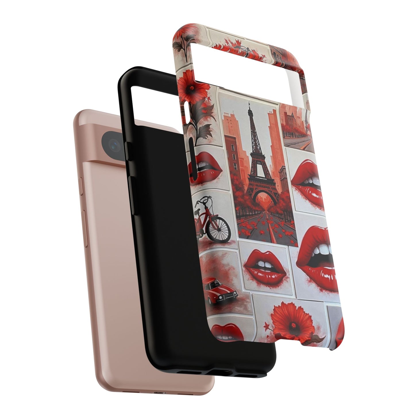 Red Lips & Eiffel Tower Phone Case