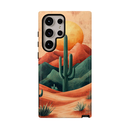 Sunset Cactus Dreams Boho Phone Case for iPhone, Pixel & Samsung