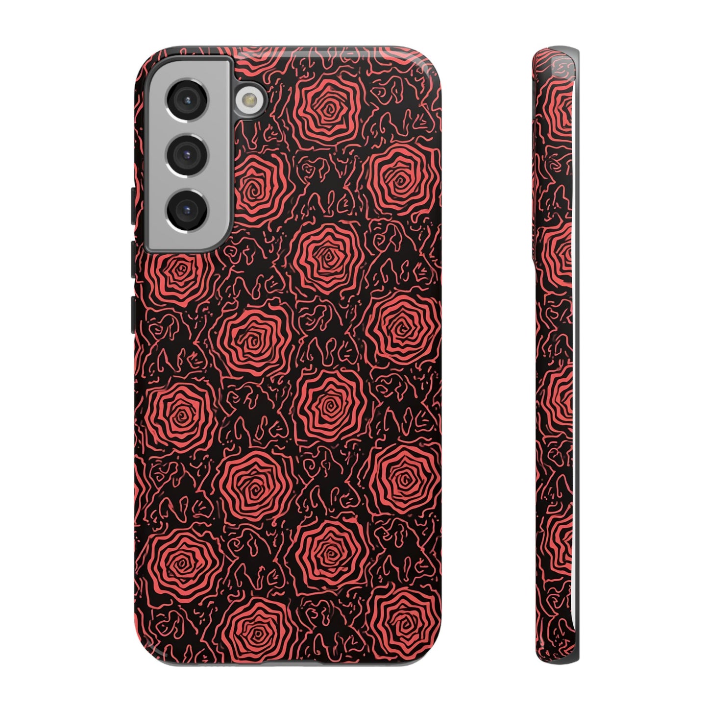 Red roses abstract geometric seamless pattern design