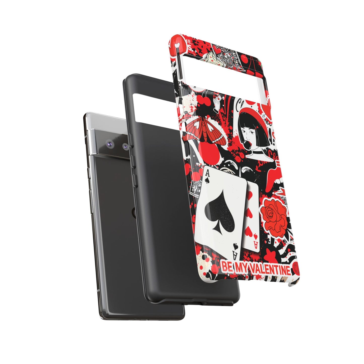 Bold Red & Black Ace Card Phone Case