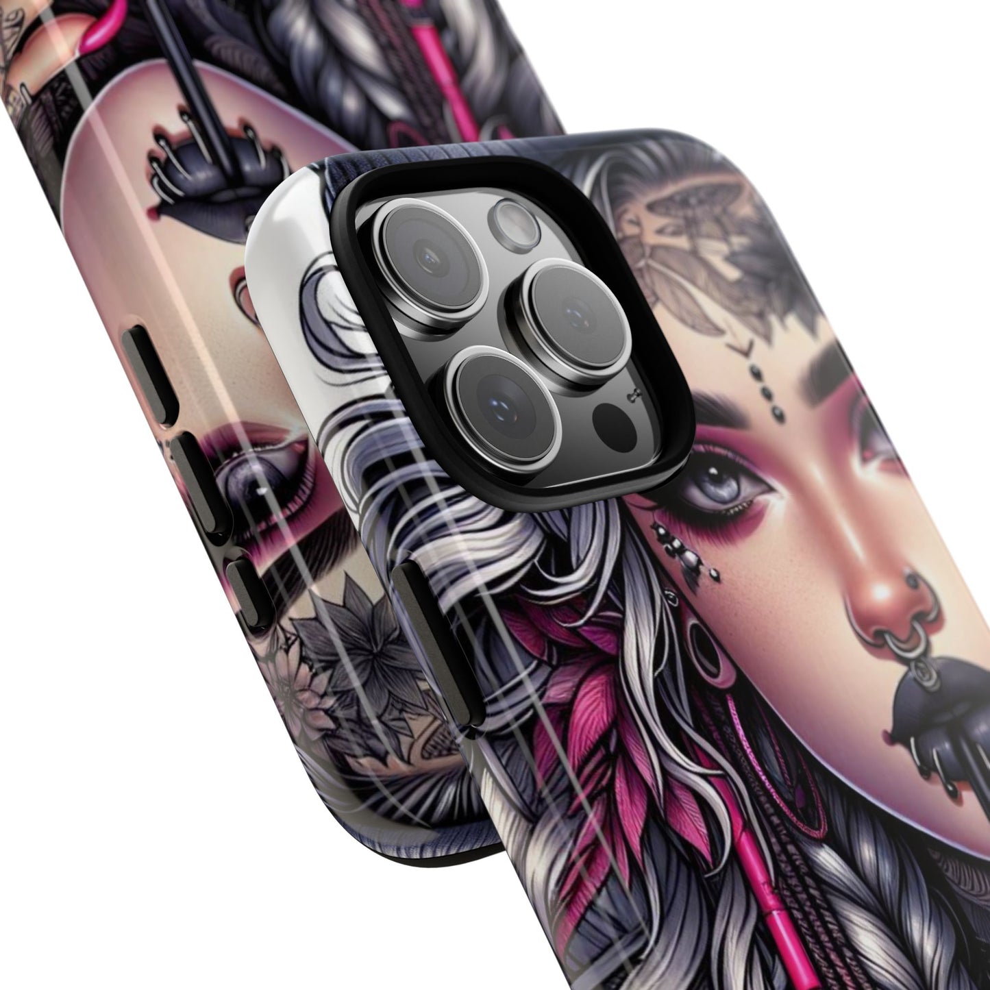 Icy Rebel – Silver Dreads & Edgy Street Chic Mobile Cover