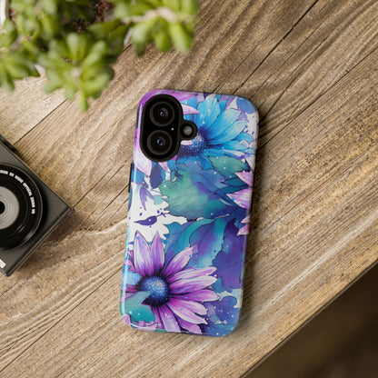Dreamy Blue & Purple Floral Watercolor Mobile Case