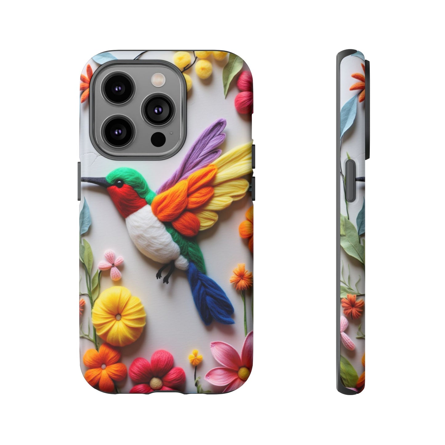 Elegant Hummingbird with Floral Mosaic Design | Nature's Artistic Vibes | iPhone 16 Pro