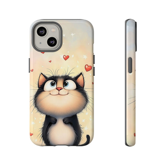 Cute Kitty Love Phone Case – Adorable Anime Cat Design for iPhone, Google Pixel & Samsung