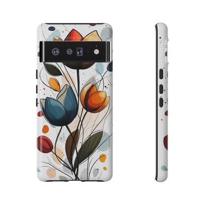 Tulip Whimsy – Artistic Floral Phone Case for iPhone, Pixel & Samsung