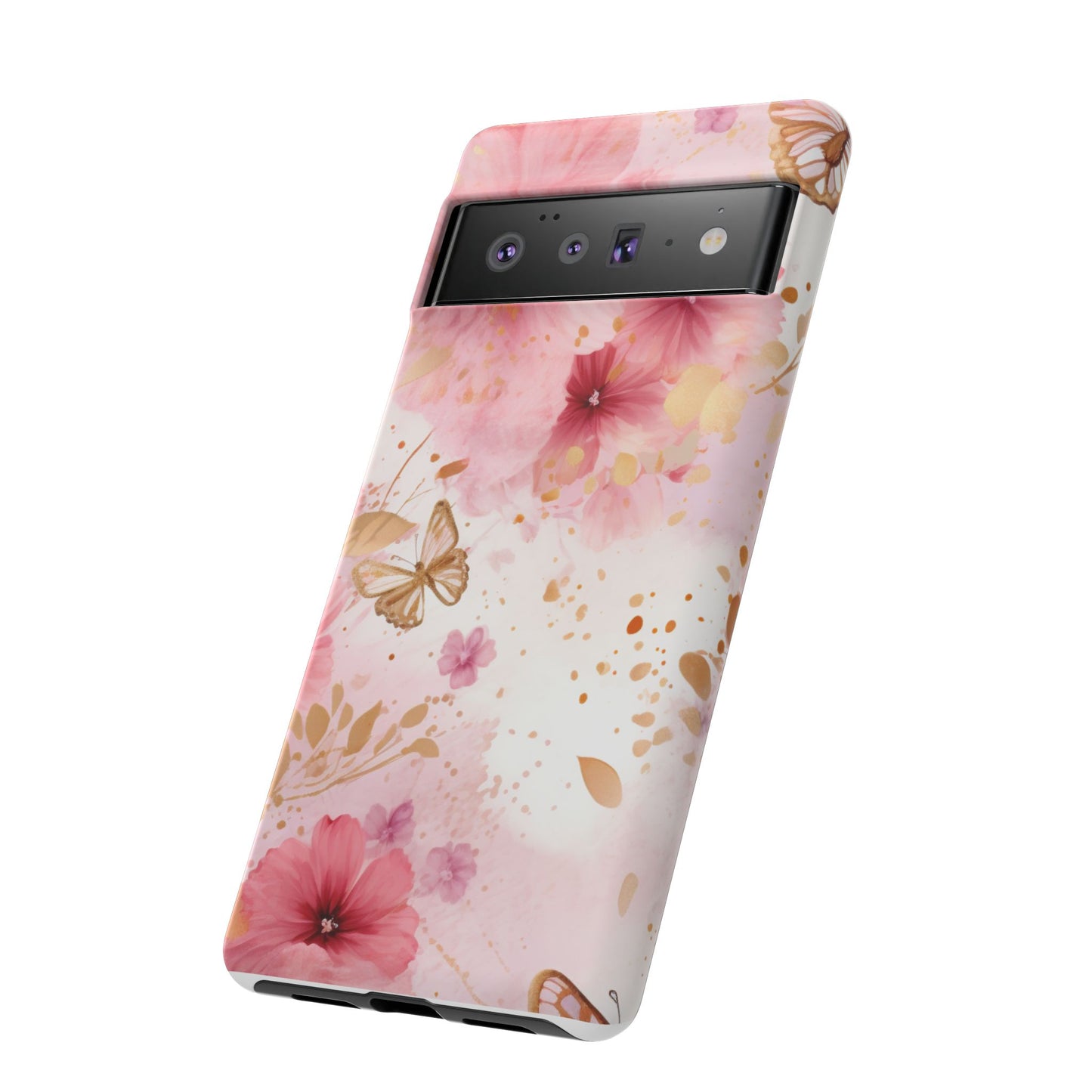 Blush Elegance Floral Mobile Case