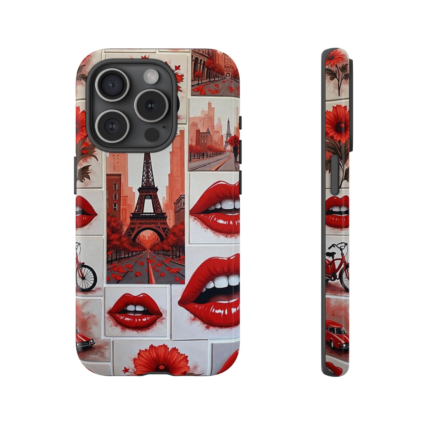 Red Lips & Eiffel Tower Phone Case