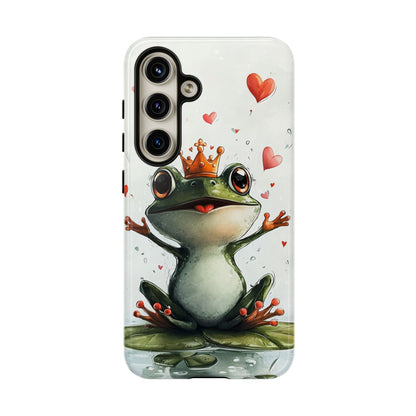 Happy Frog King Phone Case – Cute Anime Aesthetic for iPhone, Google Pixel & Samsung