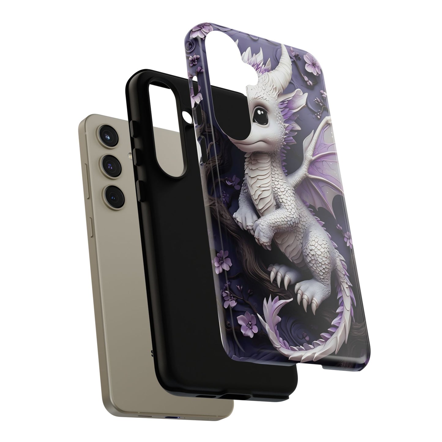 Charming Young Dragon on a Branch Phone Case Design