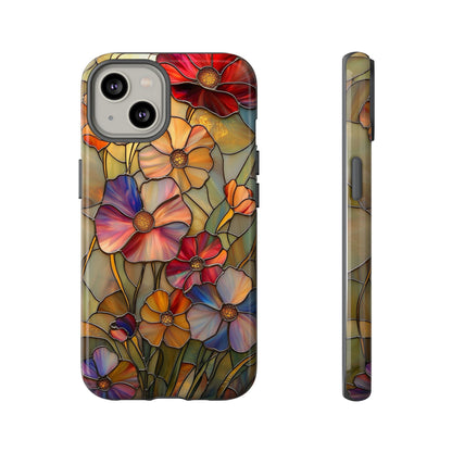 Whispers of Spring – Stained Glass Wildflower Phone Case for iPhone, Samsung & Pixel