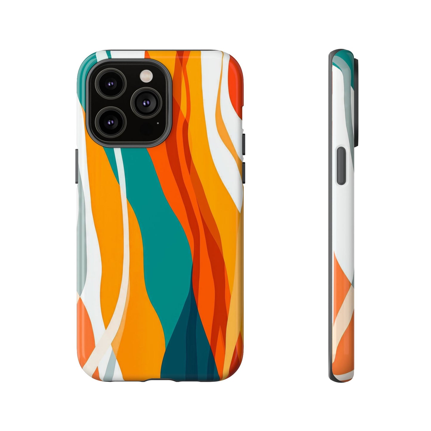 Sunset Waves – Retro Abstract Phone Case for iPhone, Samsung & Pixel