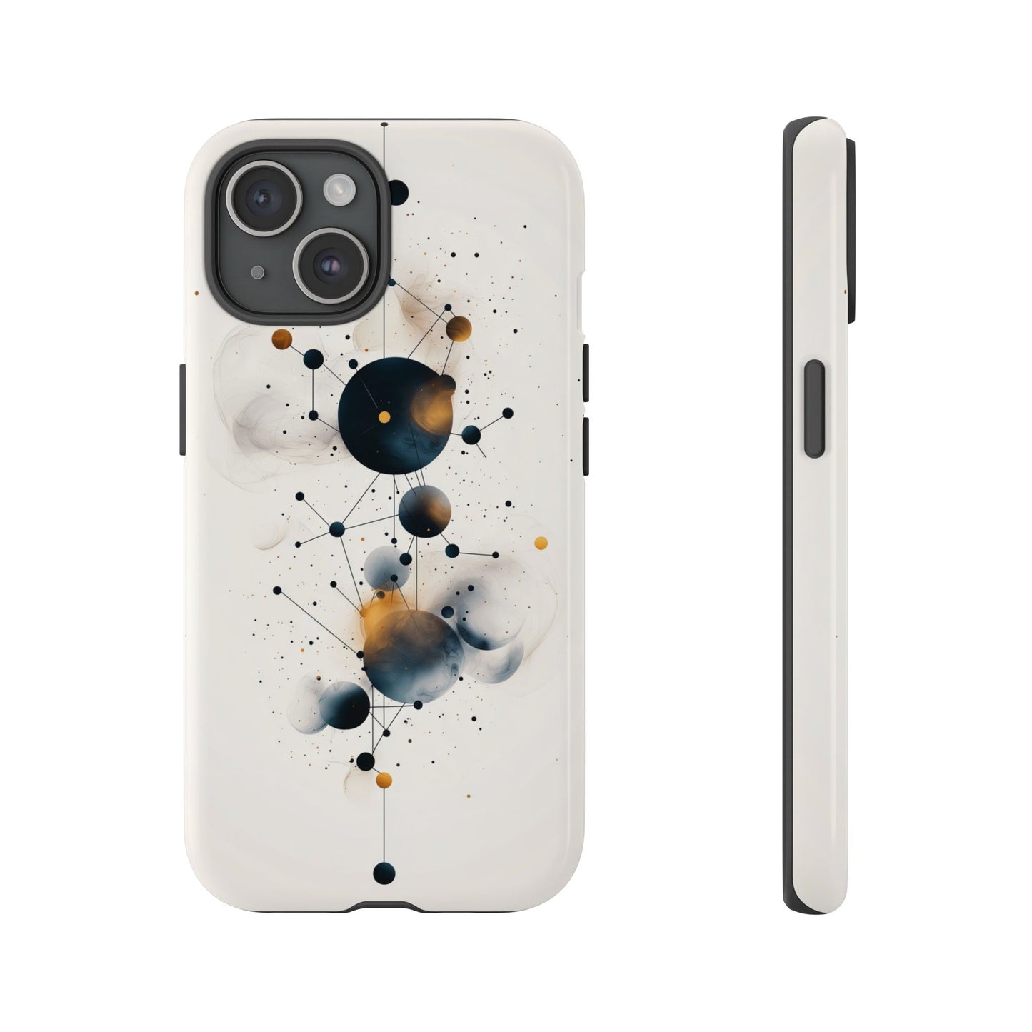 Cosmic Connect – Orbital Geometry Abstract Phone Case for iPhone, Google Pixel, Samsung