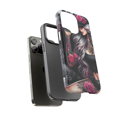 Ink & Roses – Edgy Floral Rebel Mobile Cover