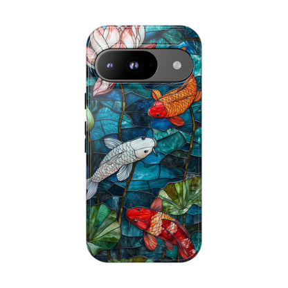 Lotus Serenity" – Koi Pond Stained Glass Case or iPhone, Samsung & Pixel