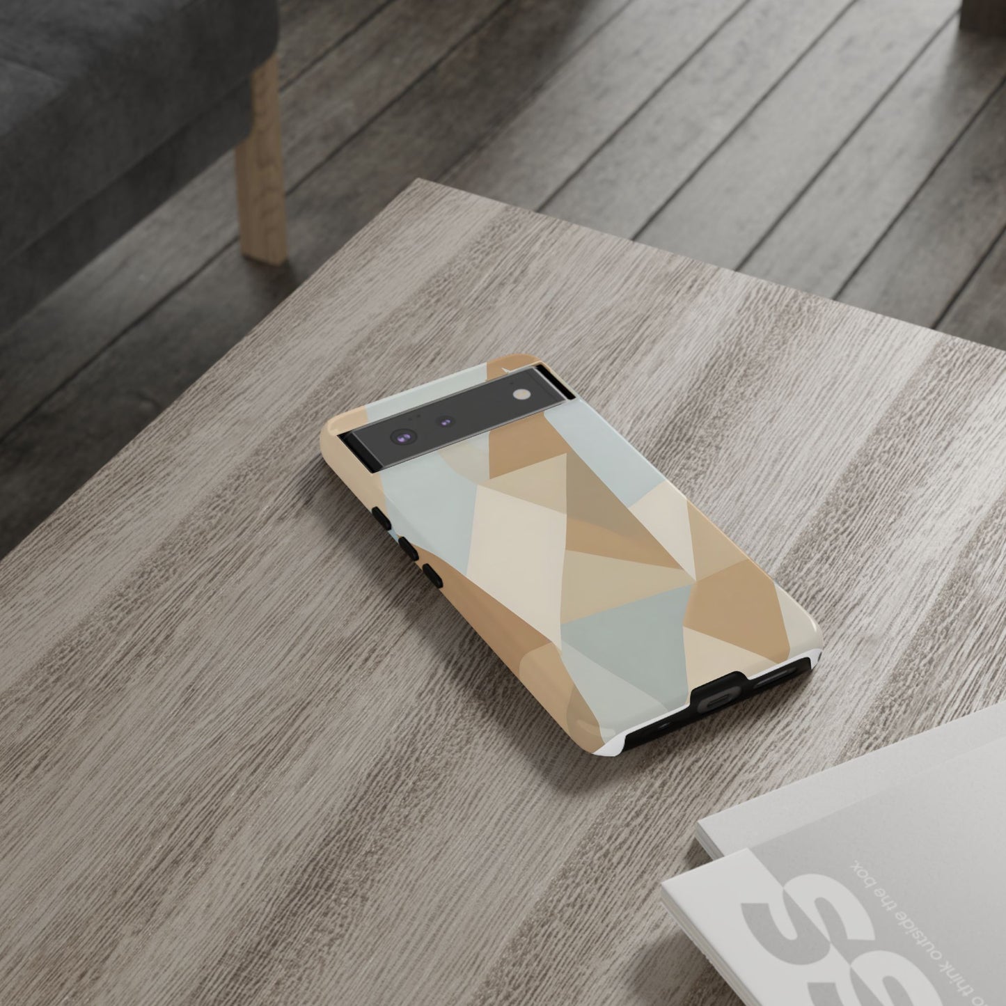 Neutral Geometrical Triangular Abstract Pattern