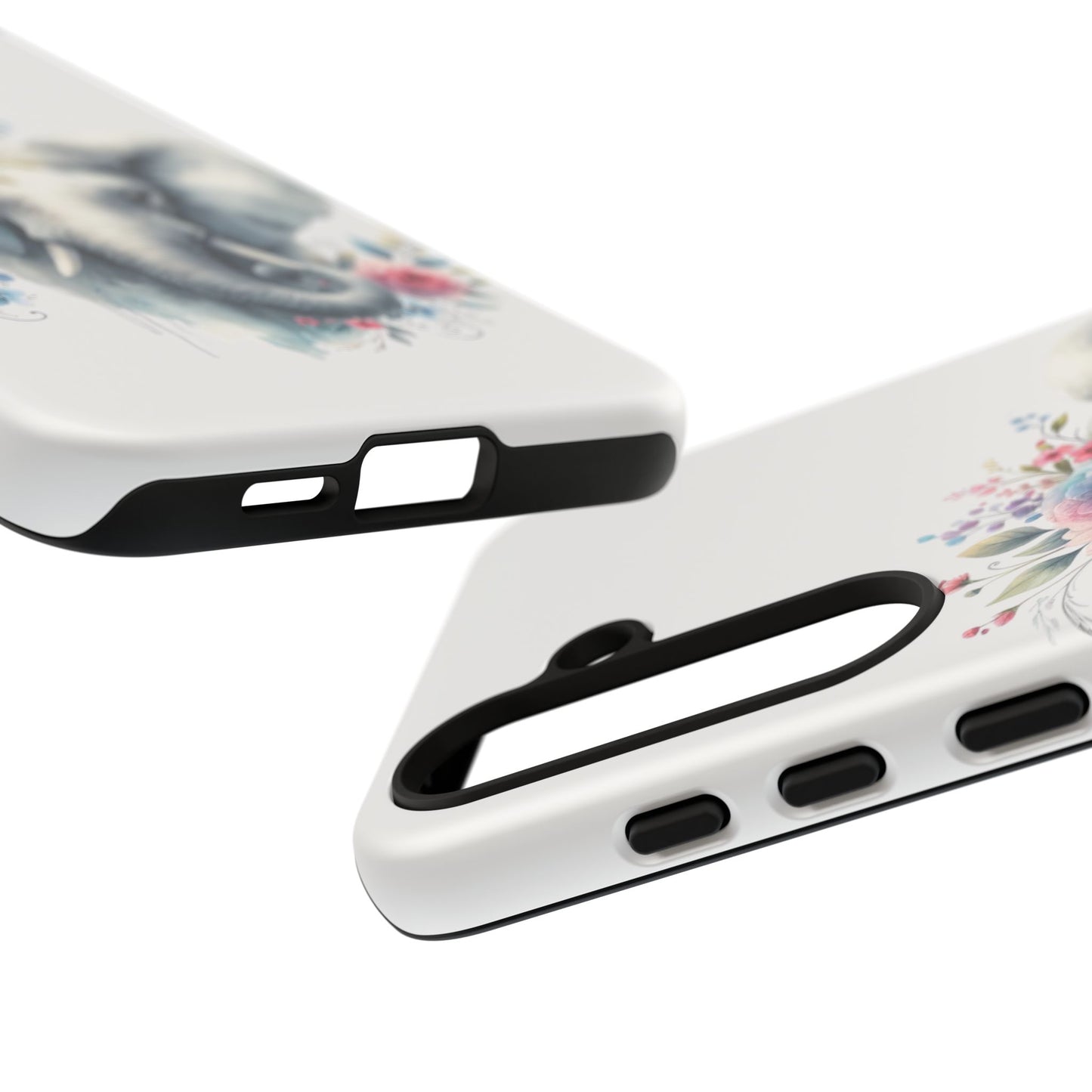Floral Elephant Mobile Cover – Elegant Watercolor Art