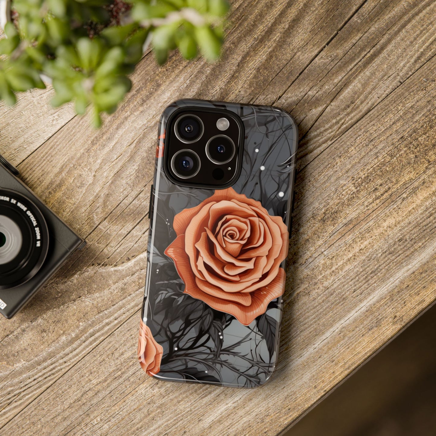 Mystic Noir Rose Mobile Case