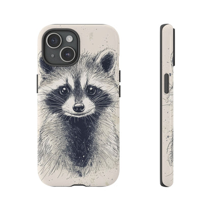 Midnight Mischief: Raccoon Portrait Phone Case for iPhone, Samsung & Pixel