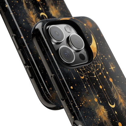 Golden Moon Boho Dreamcatcher Phone Case for iPhone, Pixel & Samsung