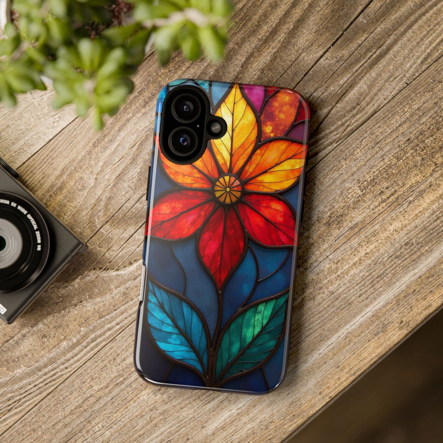 Radiant Blossom: Red and Orange Floral Elegance