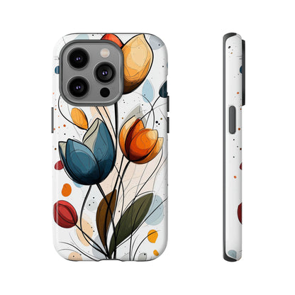 Tulip Whimsy – Artistic Floral Phone Case for iPhone, Pixel & Samsung