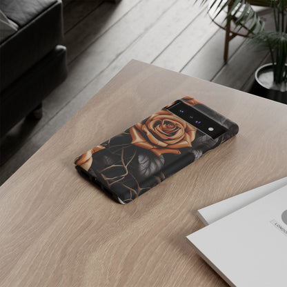Midnight Gold Rose Mobile Case