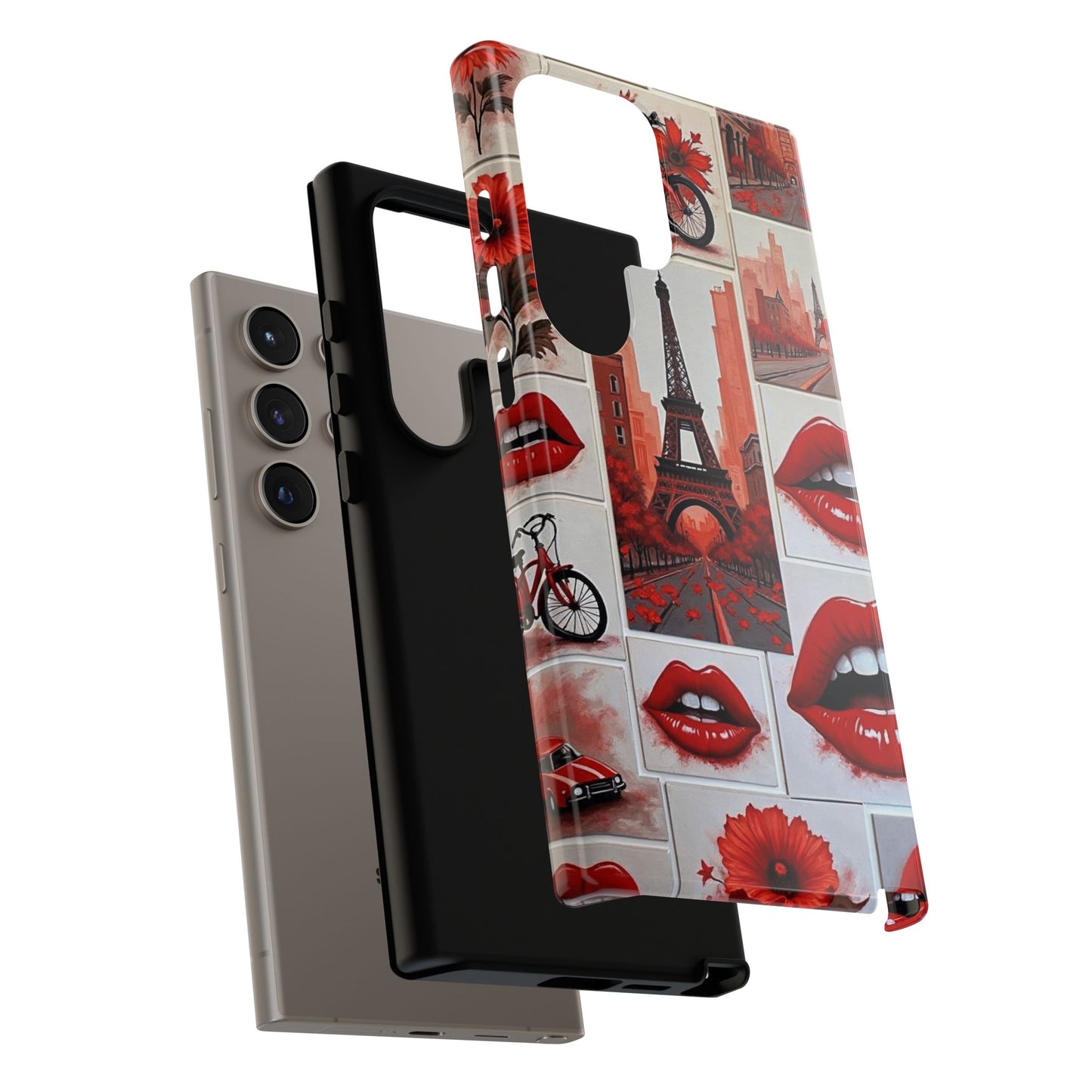 Red Lips & Eiffel Tower Phone Case