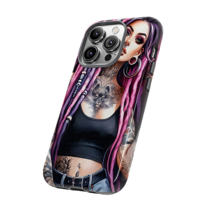 Tattooed Rebel – Gothic Cat Spirit Mobile Cover