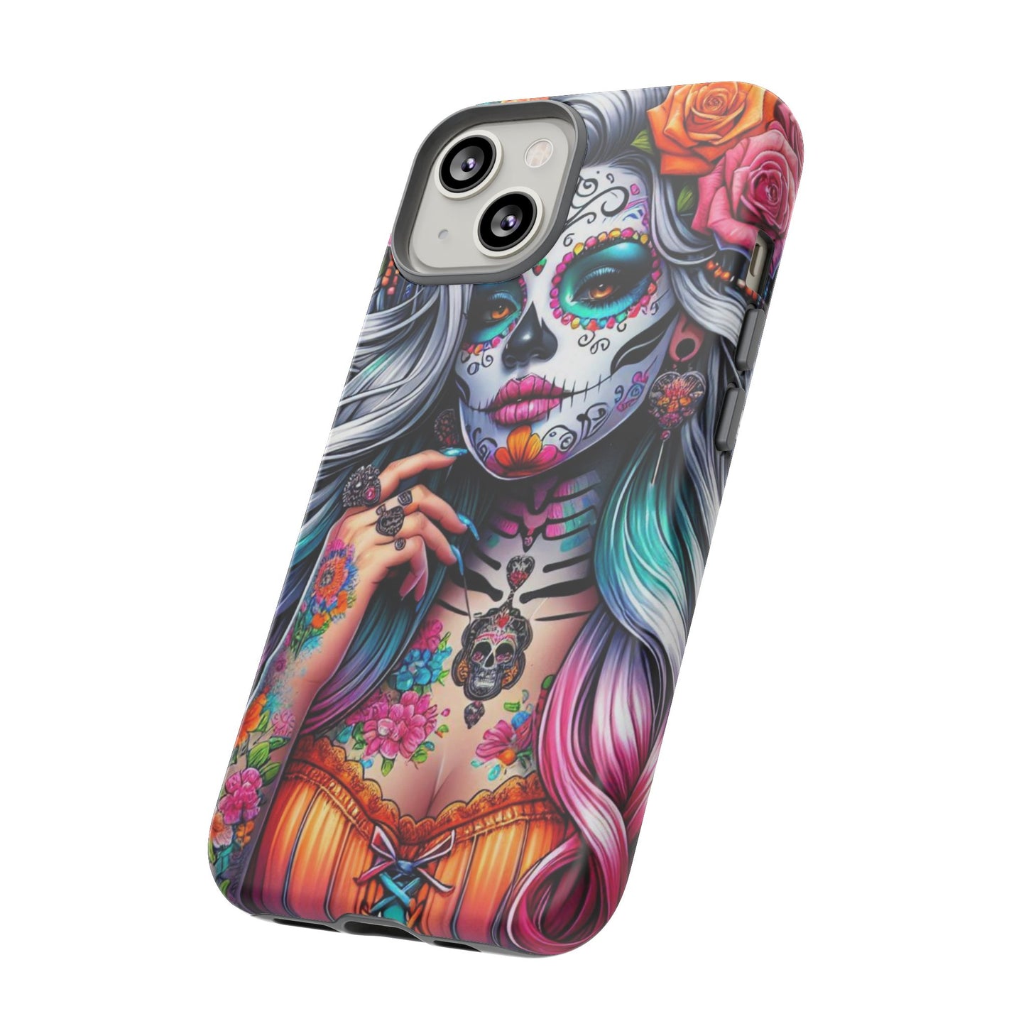 Sugar Skull Goddess – Día de los Muertos Floral Queen Mobile Cover