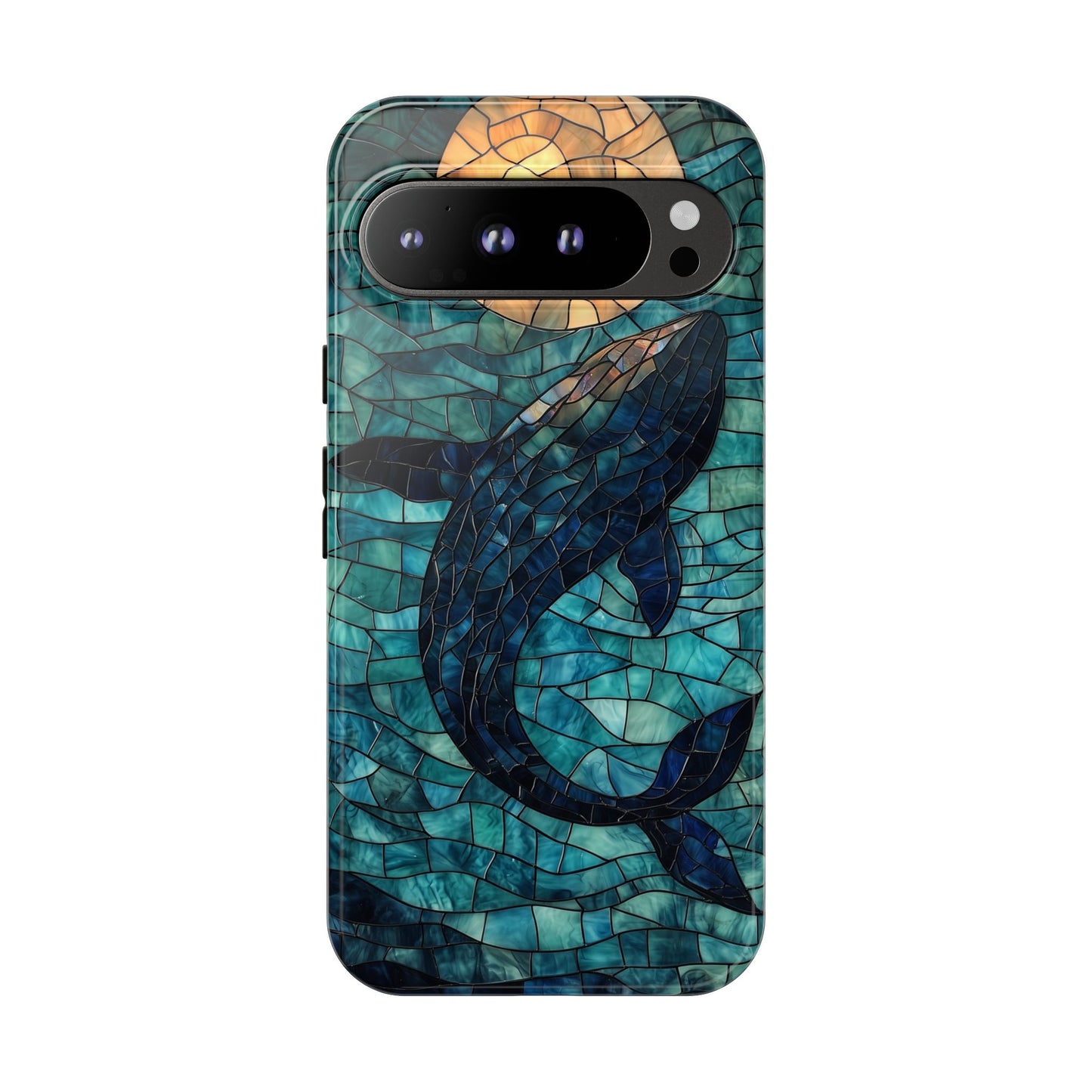 Ocean Dream – Mosaic Glass Whale Phone Case for iPhone, Samsung & Pixel