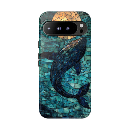 Ocean Dream – Mosaic Glass Whale Phone Case for iPhone, Samsung & Pixel