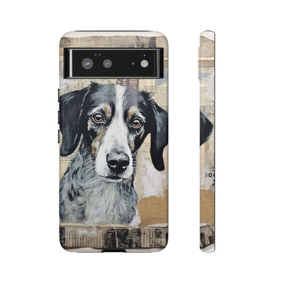 Rustic Dog Portrait – Vintage Collage Style