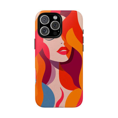 Flame Muse – Abstract Goddess Phone Case for iPhone, Samsung & Pixel