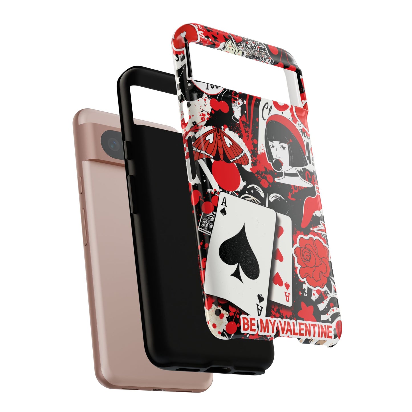 Bold Red & Black Ace Card Phone Case