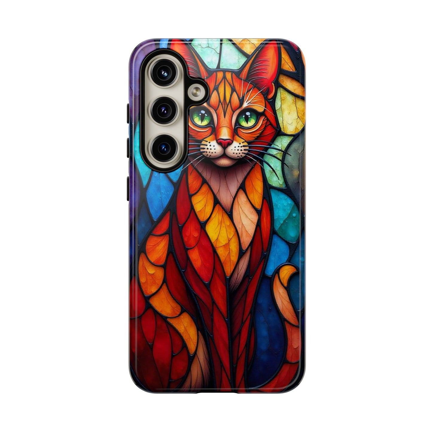 Geometric Cat: Colorful Abstract Portrait
