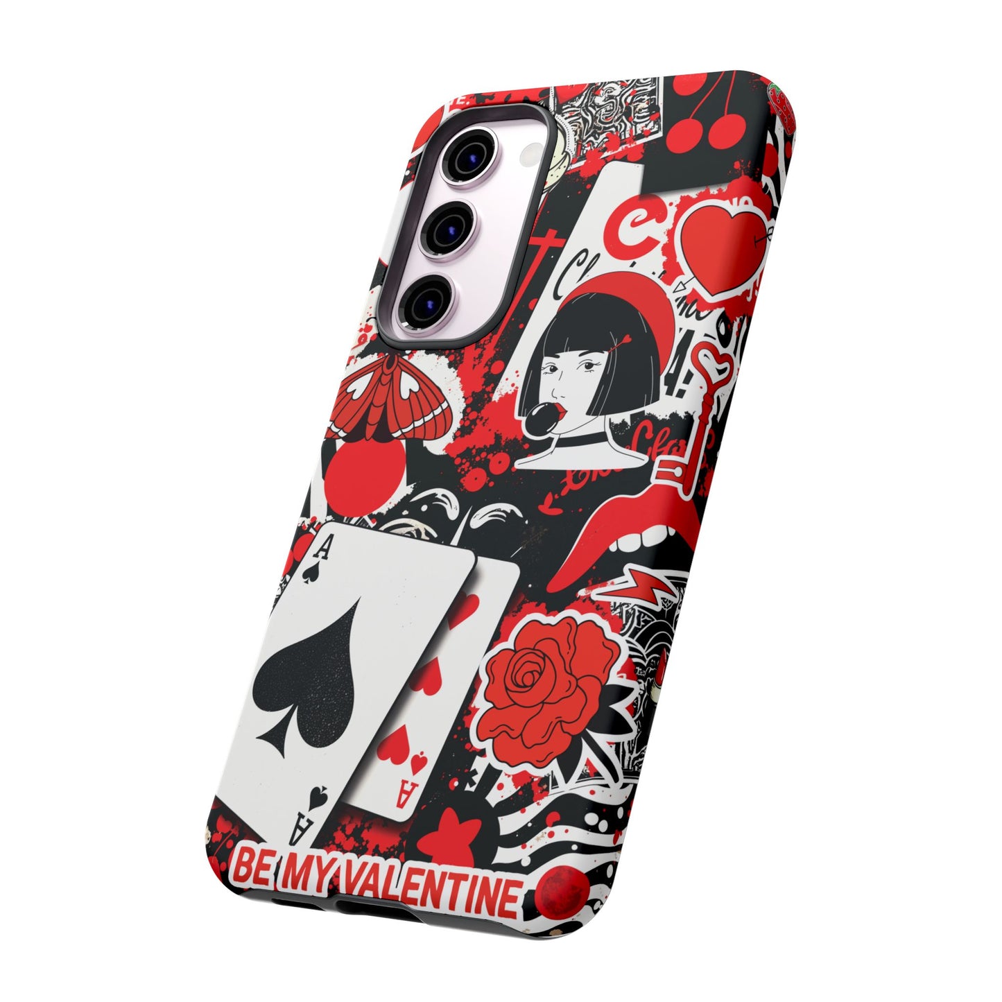Bold Red & Black Ace Card Phone Case